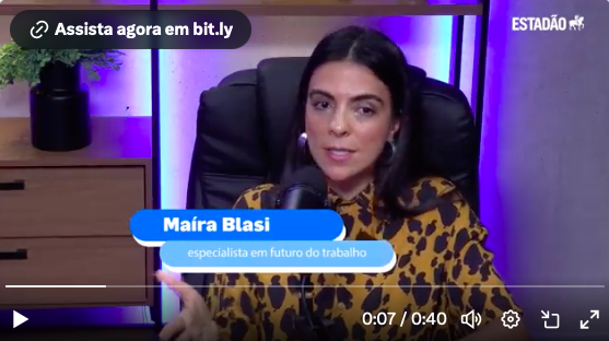 Maíra Blasi, especialista em futuro do trabalho, em uma entrevista ao Estadão