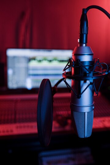 Microfone em um estúdio